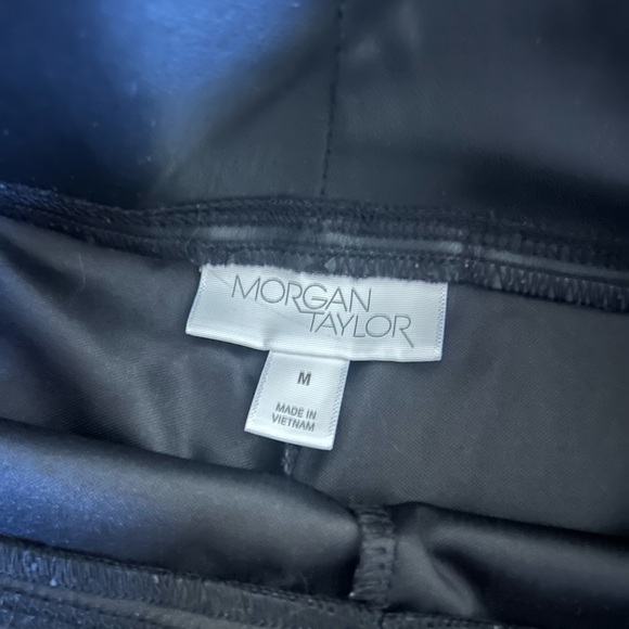 MORGAN TAYLOR Faux Leather Black Leggings - Picture 4 of 4